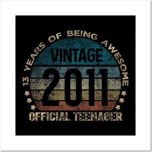 Official Teenager 13th Birthday 13 Year Old Vintage Posters and Art